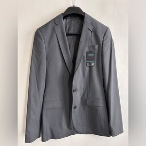 J Ferrar Suit Jacket Mens 36 LNG Slim Fit Grey Ultra Comfort Stretch NEW $190